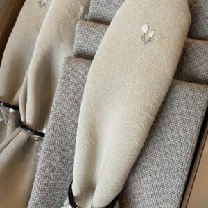 Linservietter bordbrikker 4 stk, rustikk latte
